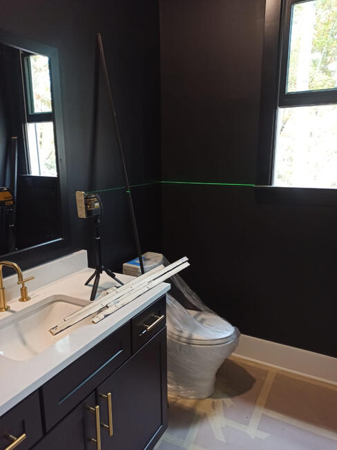 Bathroom Accent Wall Project 3